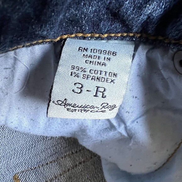 American Rag Cie Skinny Jeans Juniors Size 3 R Low Rise Medium Wash Blue Denim - Picture 6 of 12